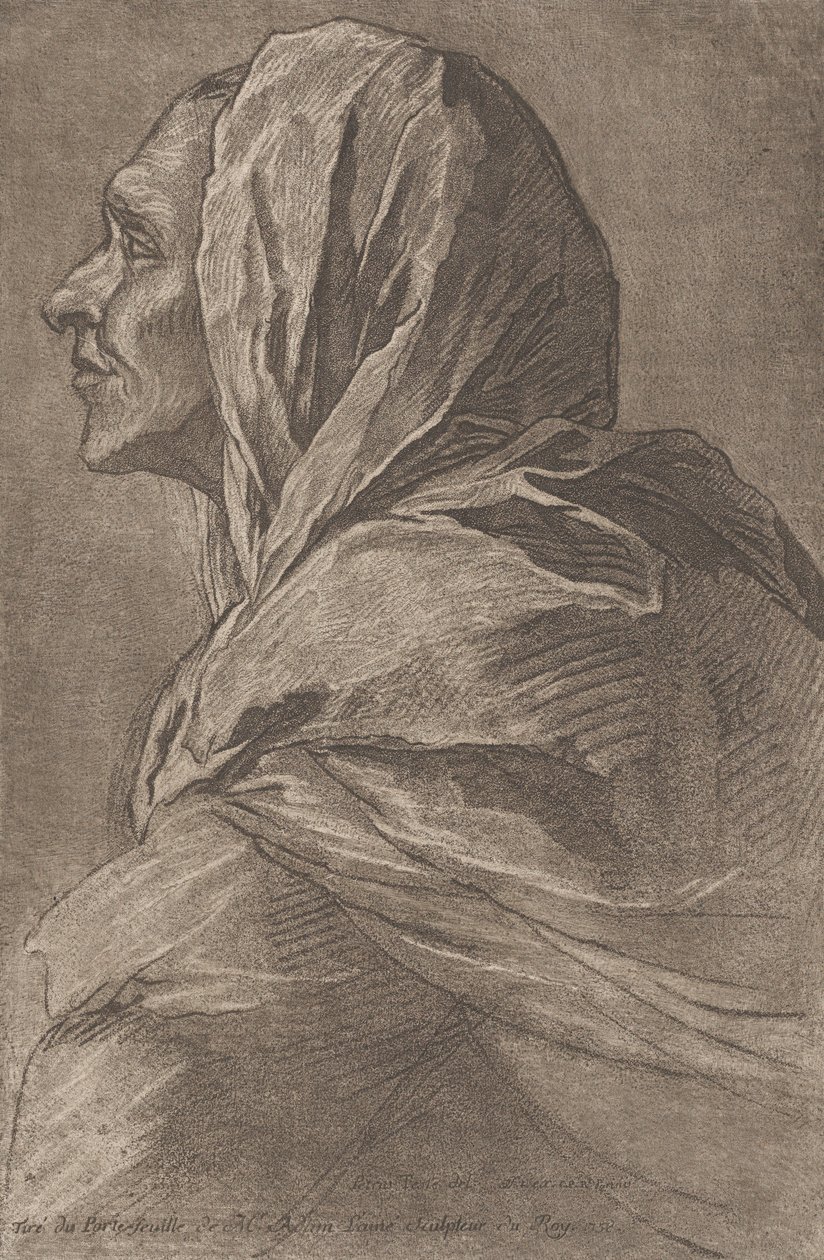 Hlava ženy, ca. 1758. od Lambert Sigisbert Adam