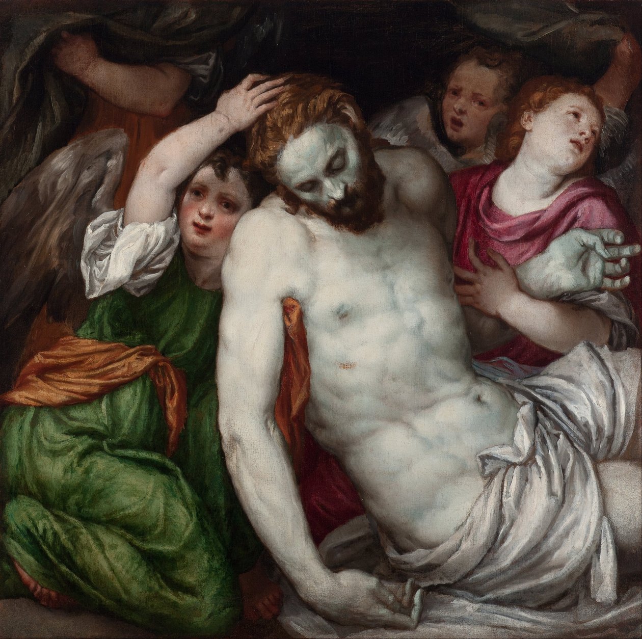 Pieta a andělé od Lambert Sustris
