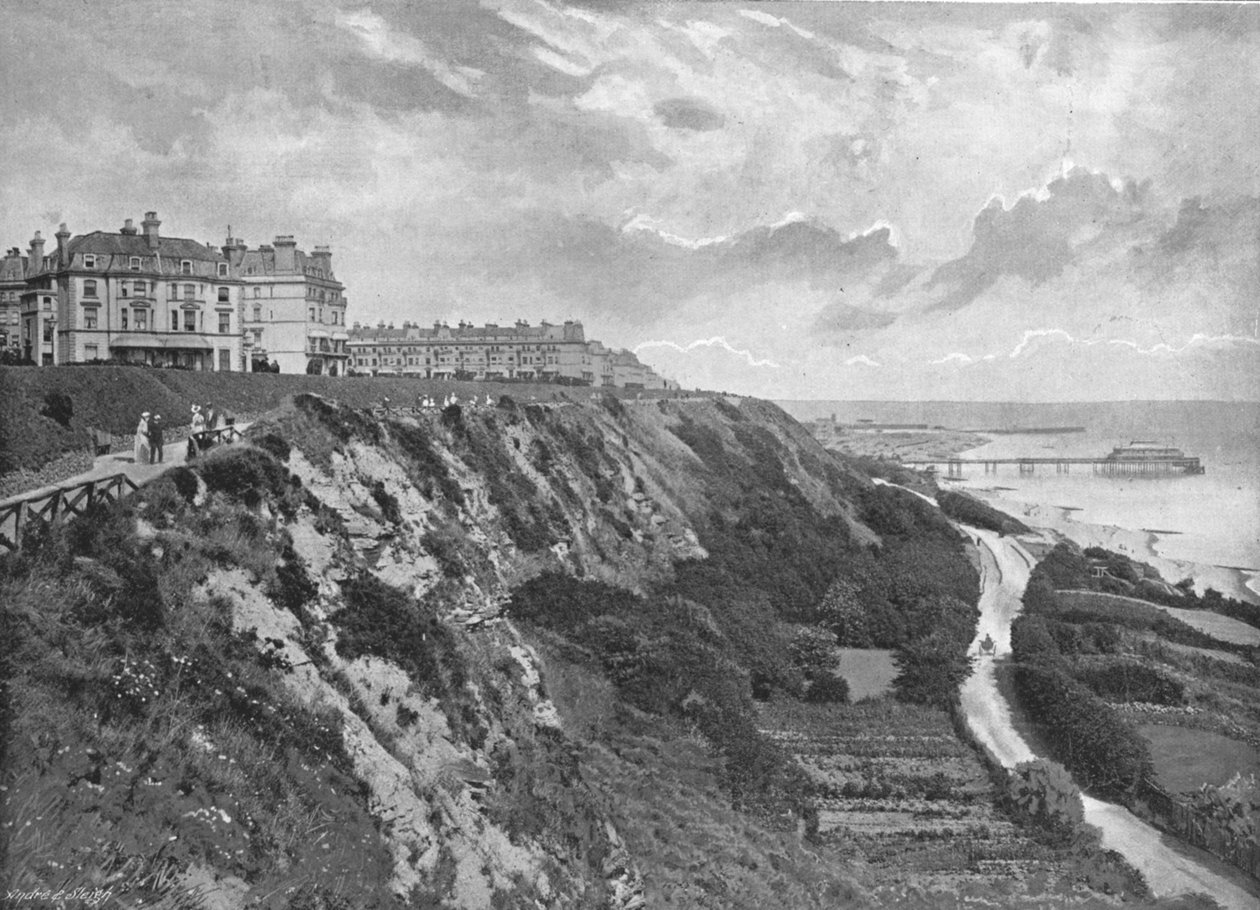 Folkestone: The Lees, c1900 od Lambert Weston and Son