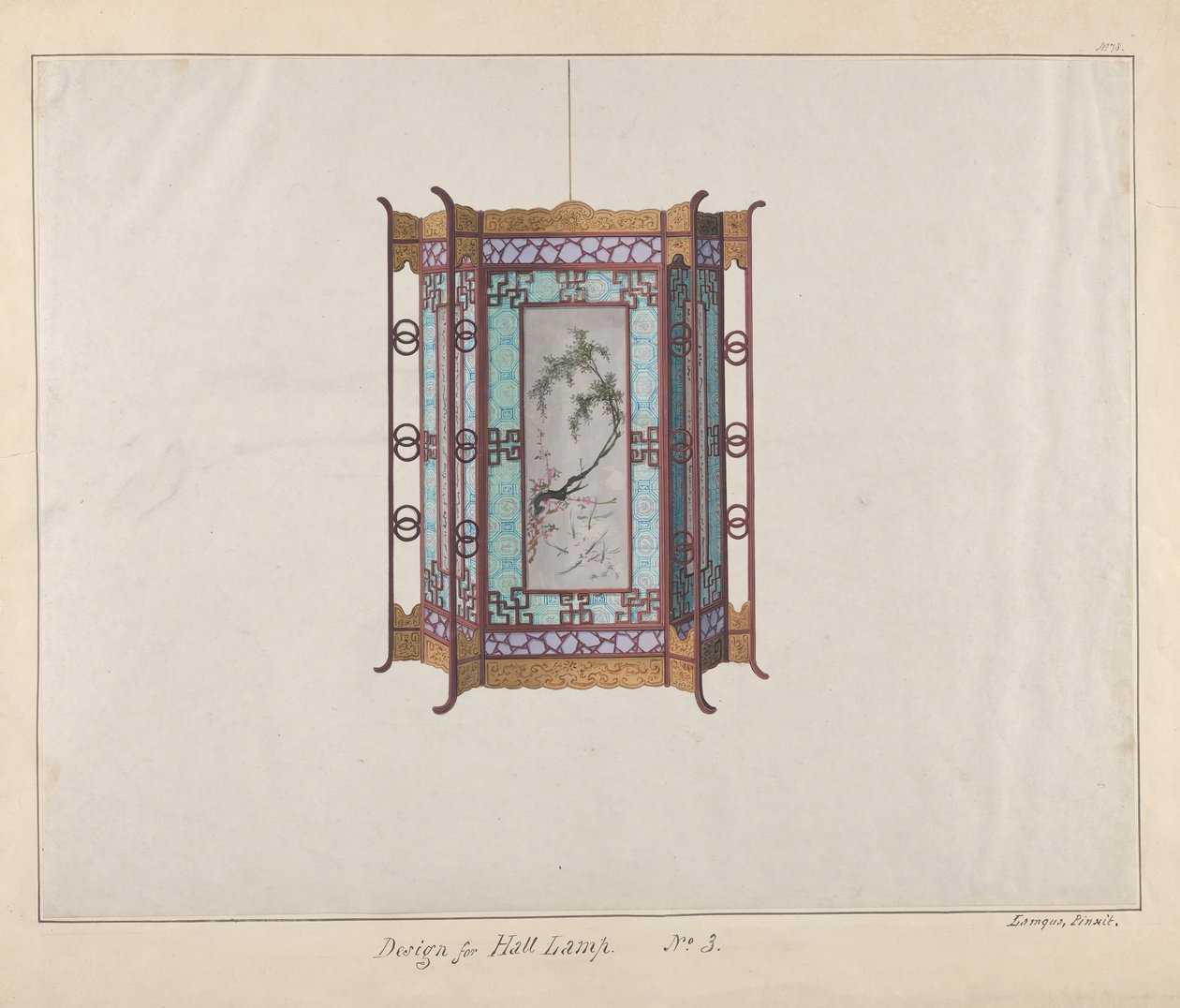 Design pro halovou lampu, ca. 1800-1810. od Lamqua