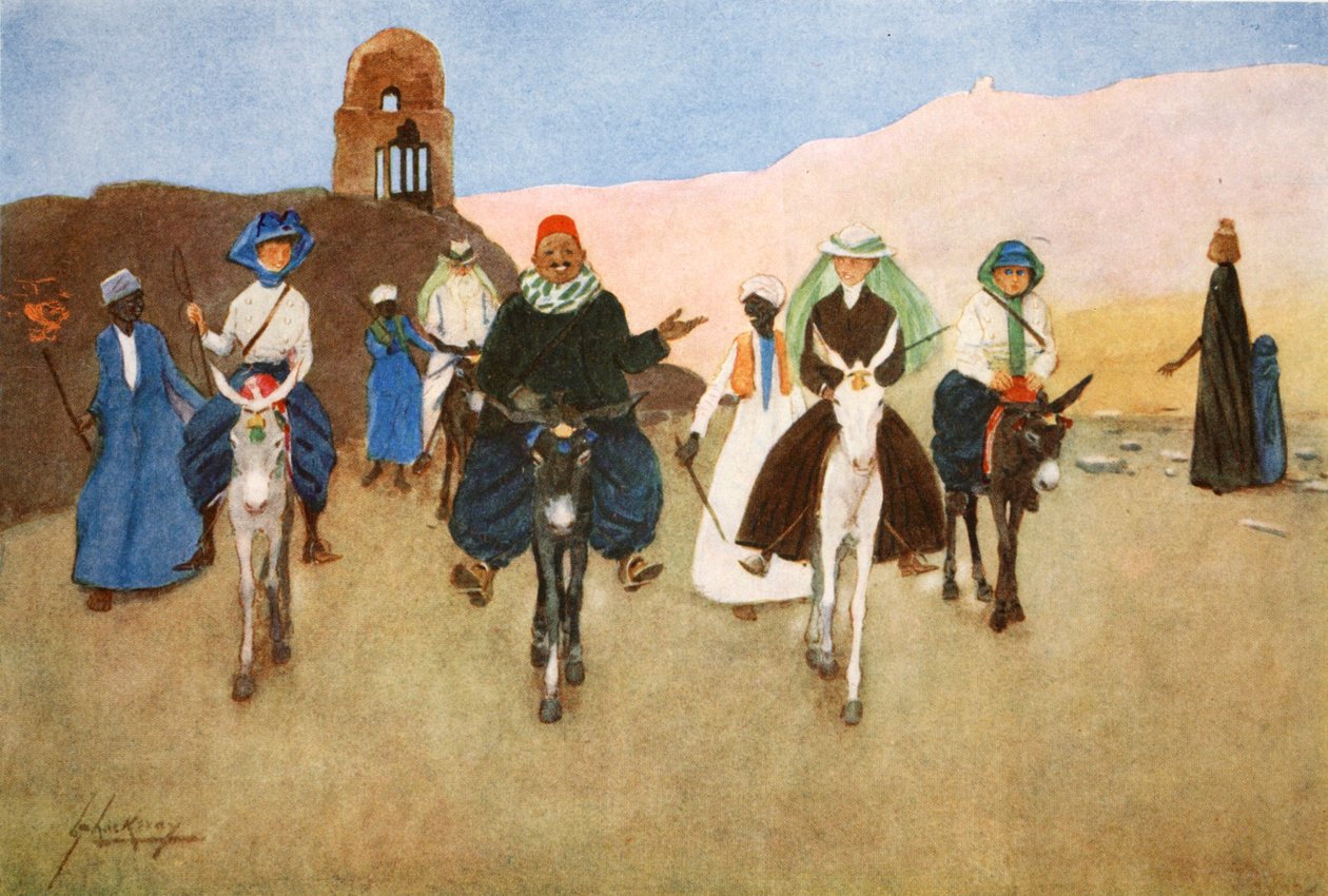 Měly by ženy jezdit obkročmo, z "The Light Side of Egypt", 1908 od Lance Thackeray