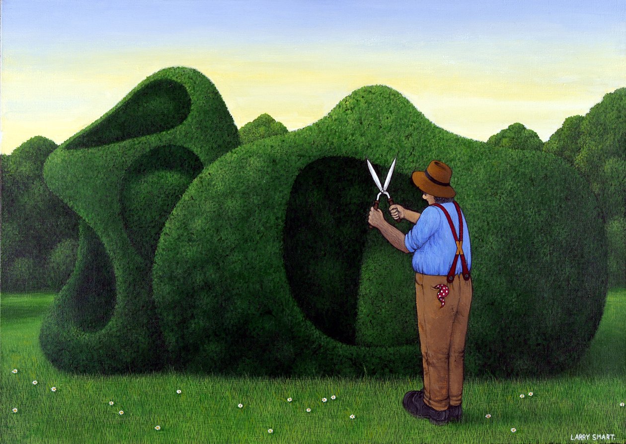 Moore Topiary (akryl na plátně) od Larry Smart