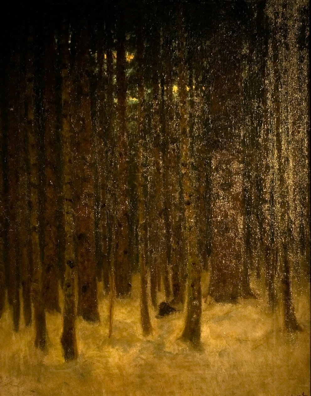 Teli erdoreszletnAngličtina: Forest_in_Wintern od Laszlo Mednyanszky