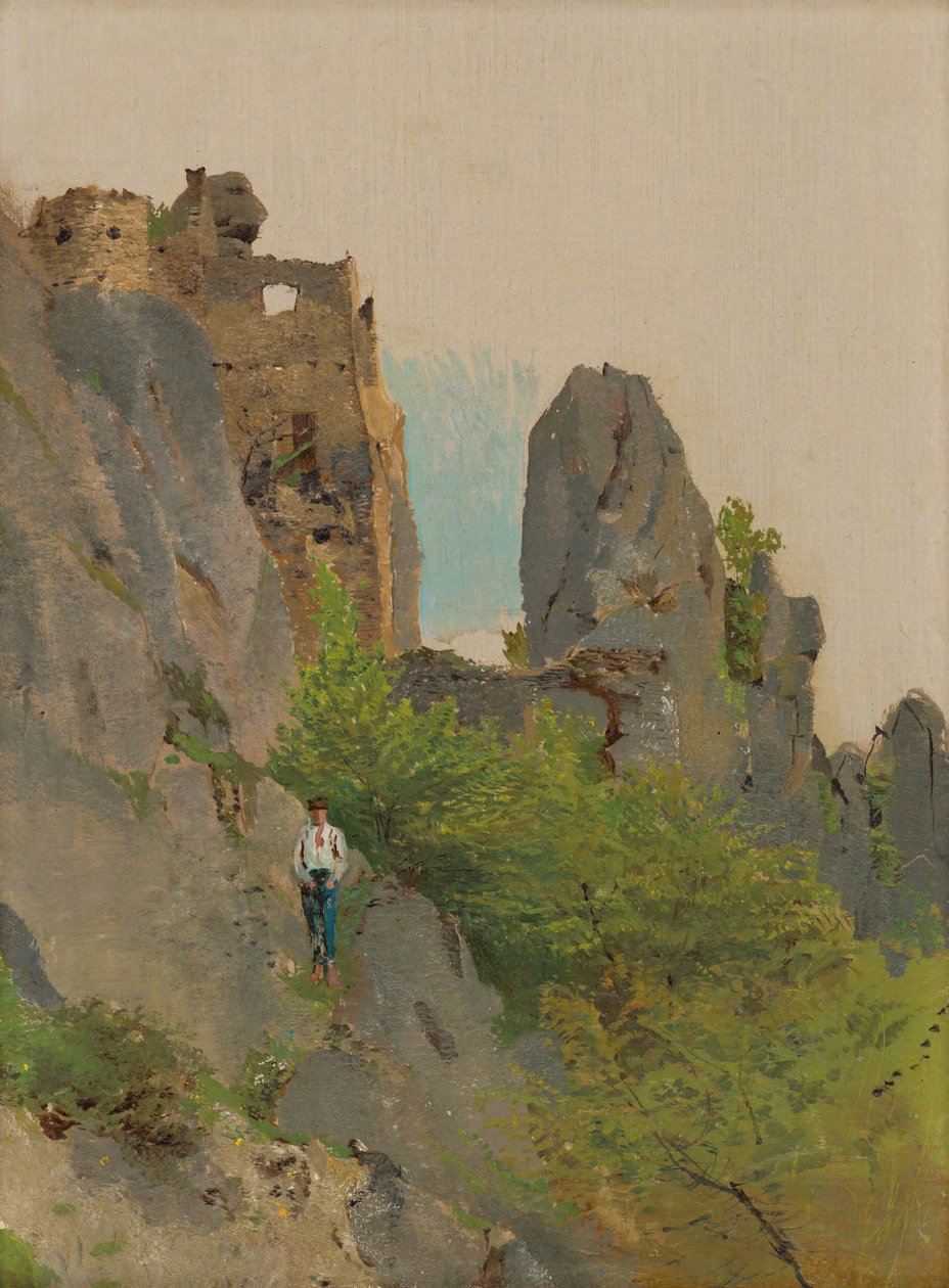 View of the Sou?ovské ruins, 1875-85 od Laszlo Mednyanszky