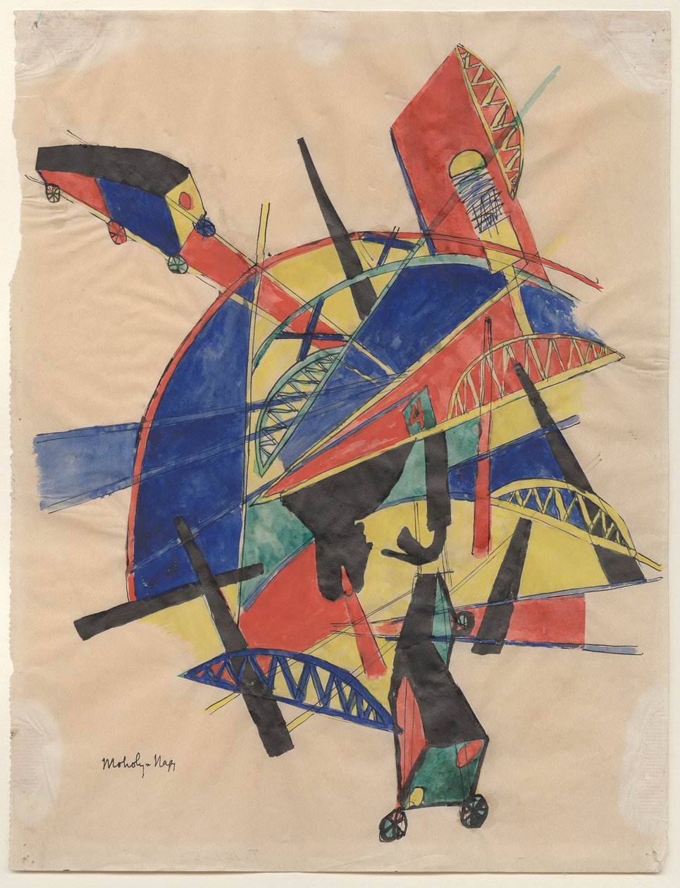 Mosty, 1920-21 od Laszlo Moholy Nagy