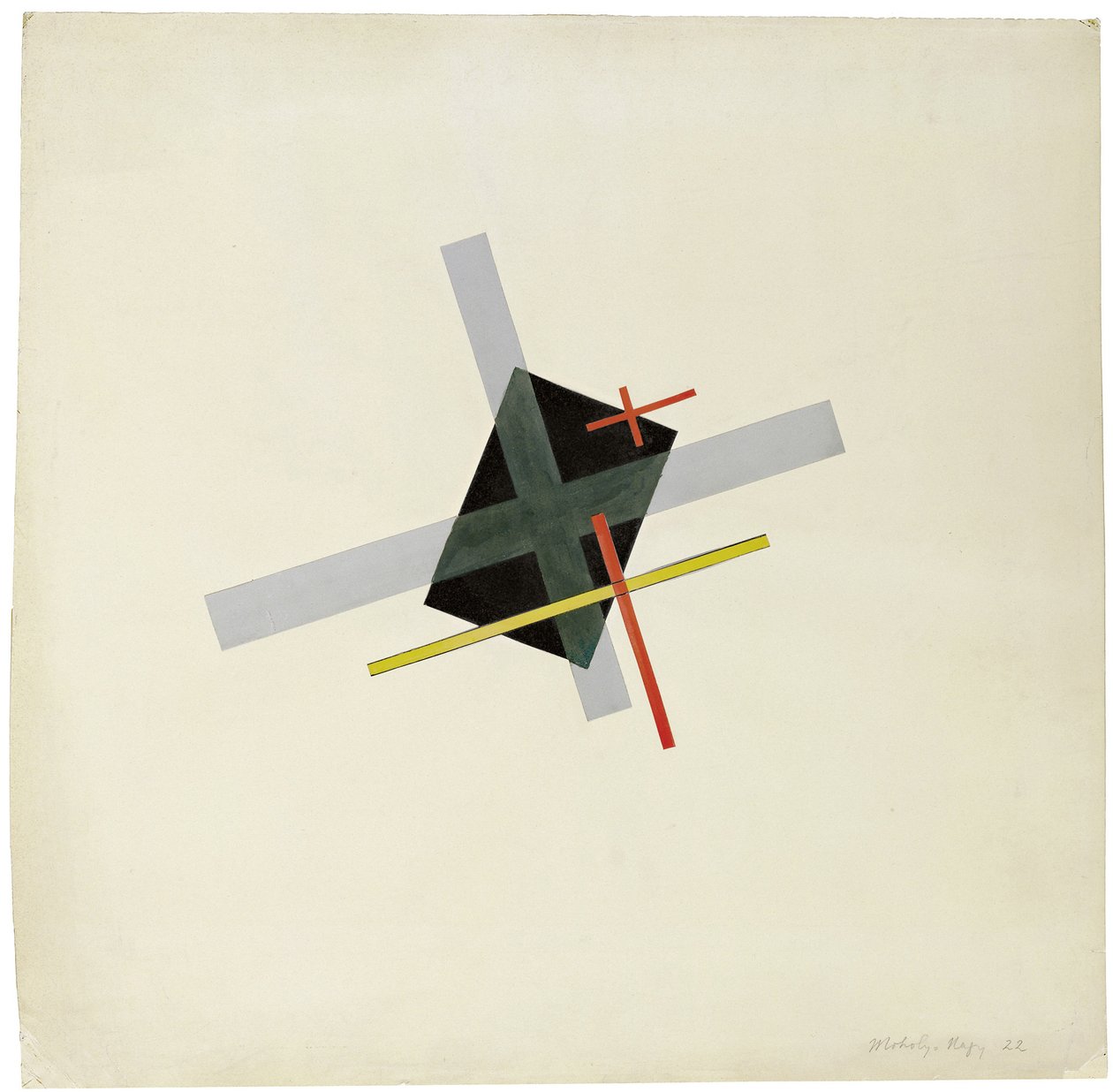 Koláž s černým středem, 1922 od Laszlo Moholy Nagy