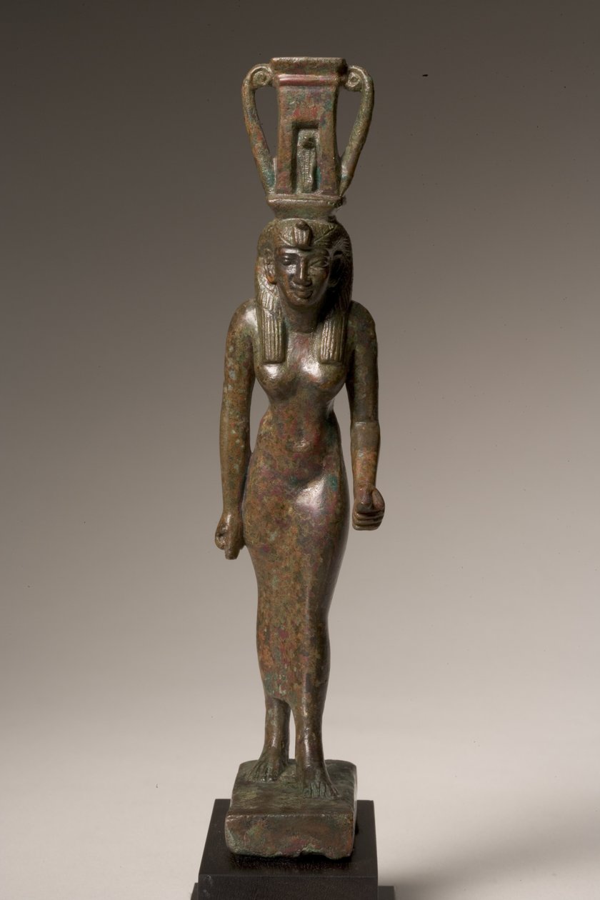 Soška bohyně Nebet-hetepet (bronzová) od Late Period Egyptian