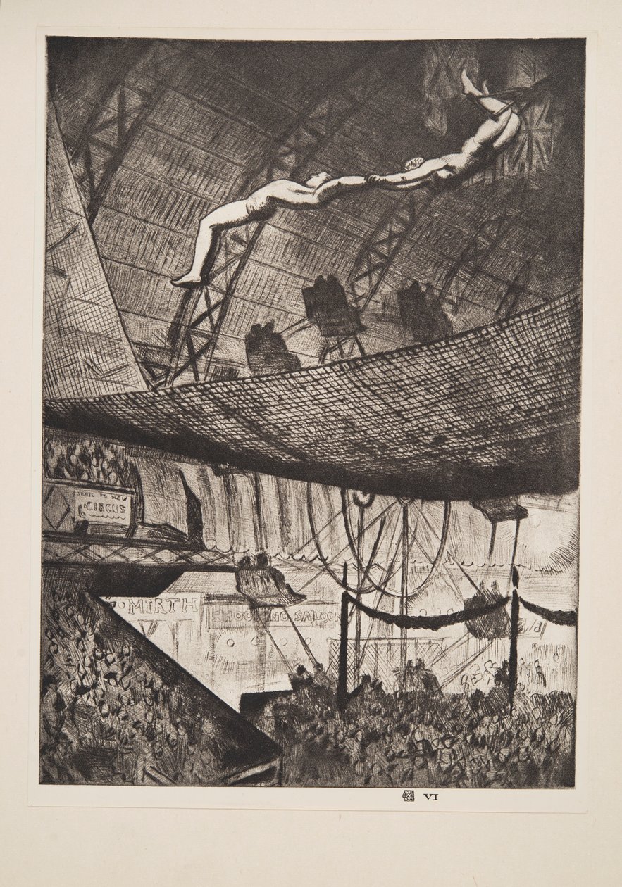 Akrobati, hospoda. 1925. od Laura Knight