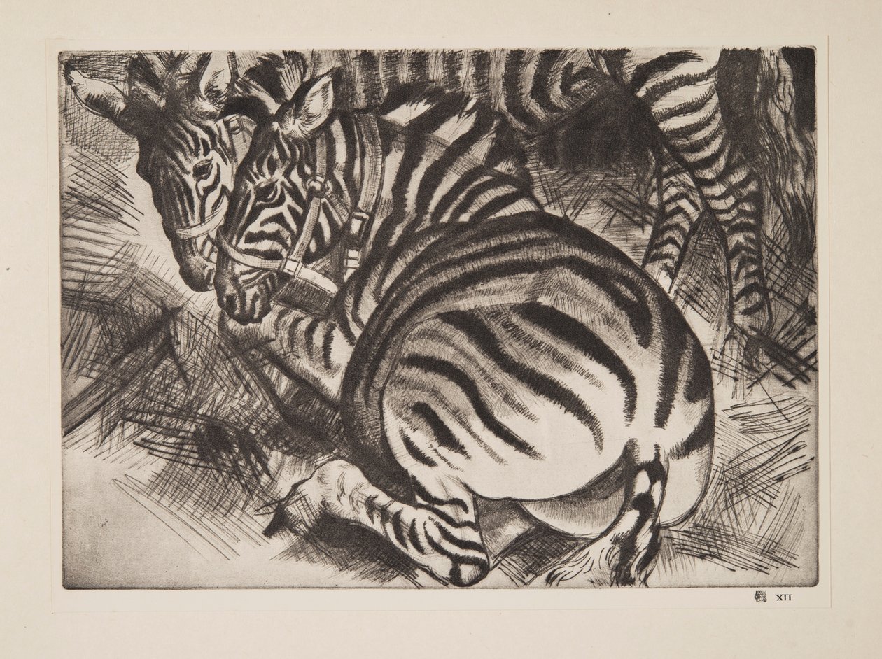 Zebry, hospoda. 1930. od Laura Knight