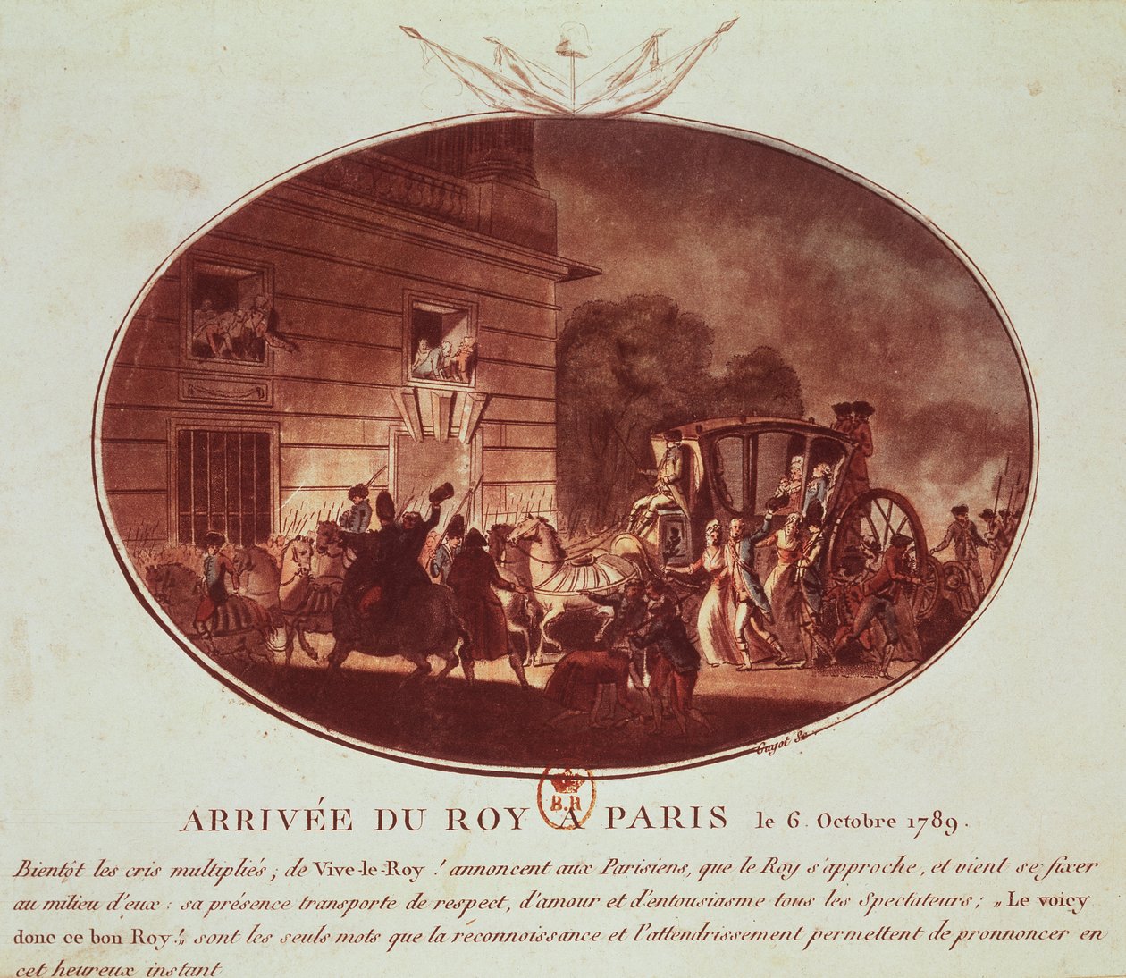 Příjezd krále do Paříže 6. října 1789 (akvatinta) od Laurent Guyot