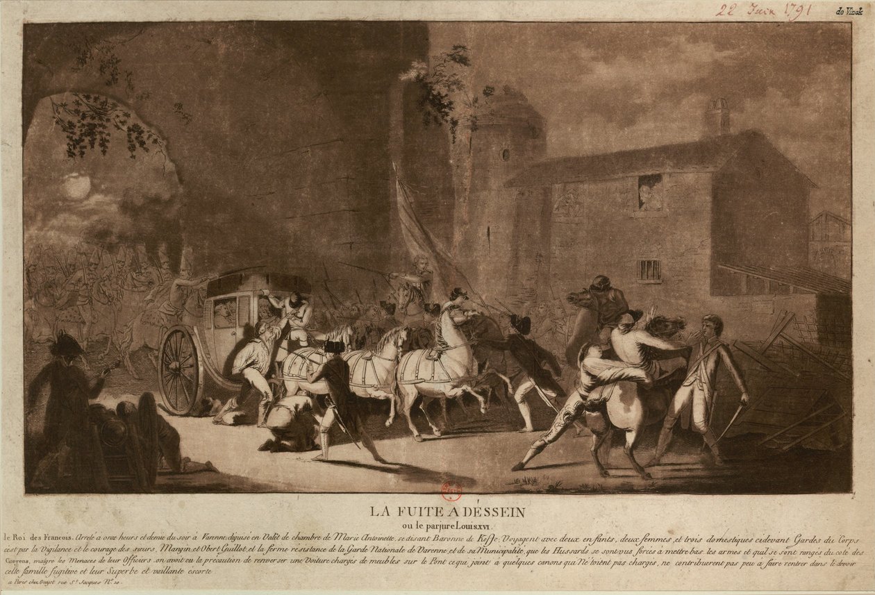 Let do Varennes Let do Varennes, 1791. od Laurent Guyot