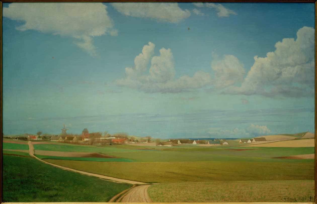 Pohled na město Melby od Laurits Andersen Ring