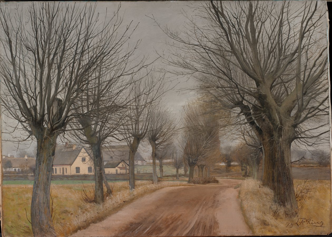 Cesta poblíž Vinderød, Zéland, 1898. od Laurits Andersen Ring