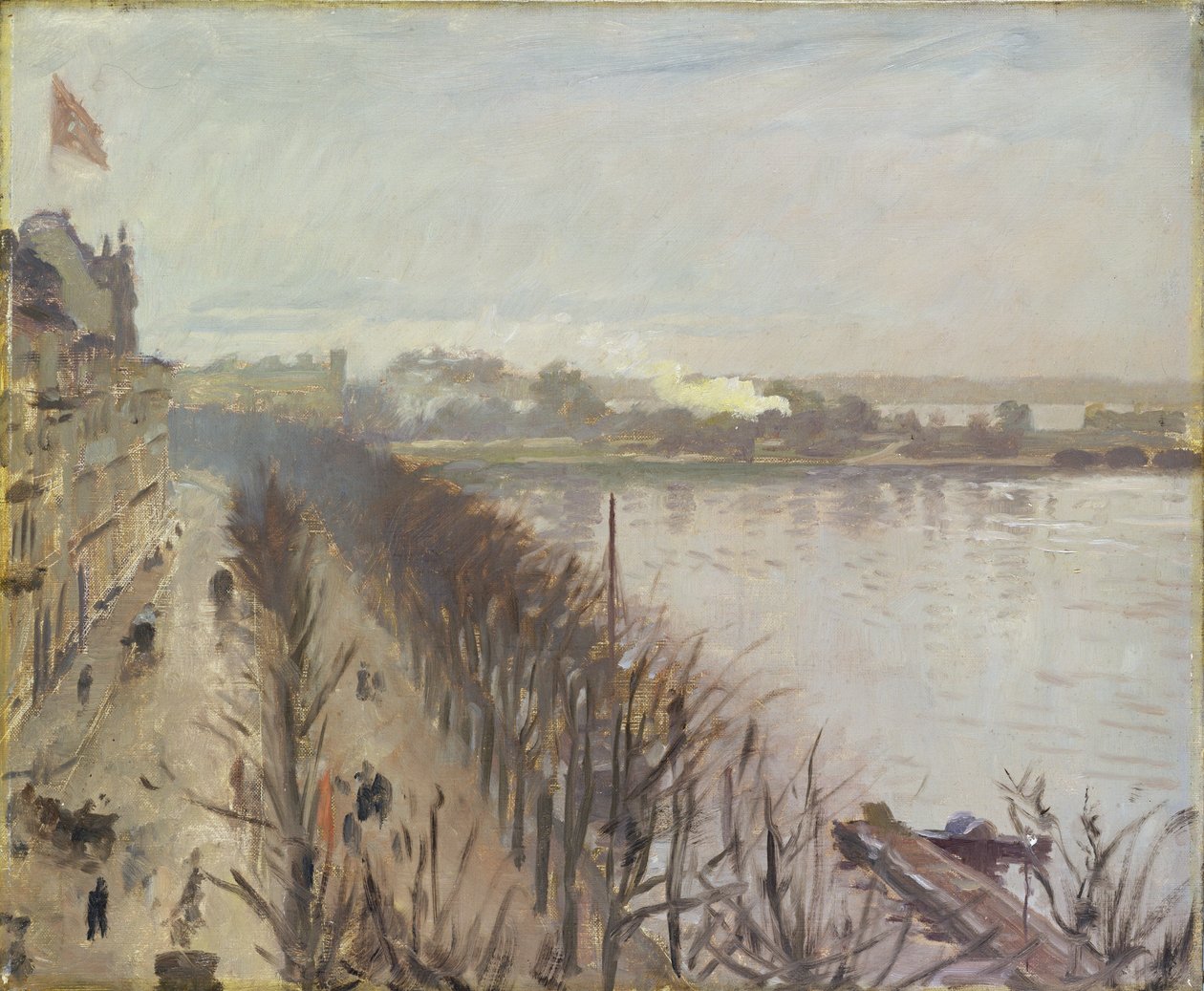 Inner Alster a Neuer Jungfernstieg v Hamburku od Laurits Regner Tuxen