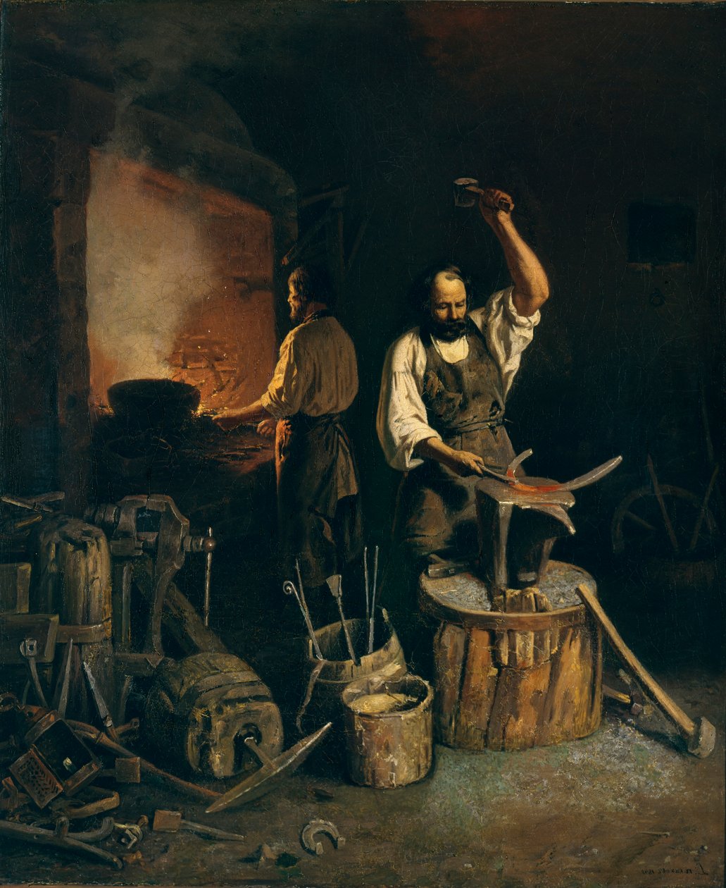 The Forge, 1845 od Lavr Kuzmich Plakhov