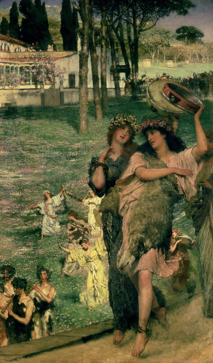 Na cestě k chrámu Ceres: Jarní festival, 1879 od Lawrence Alma Tadema
