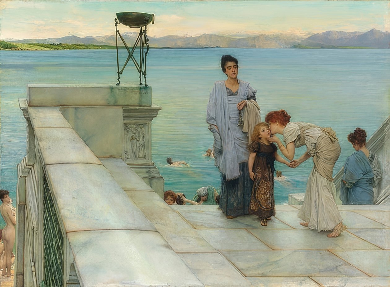 Polibek. 1891 od Lawrence Alma Tadema
