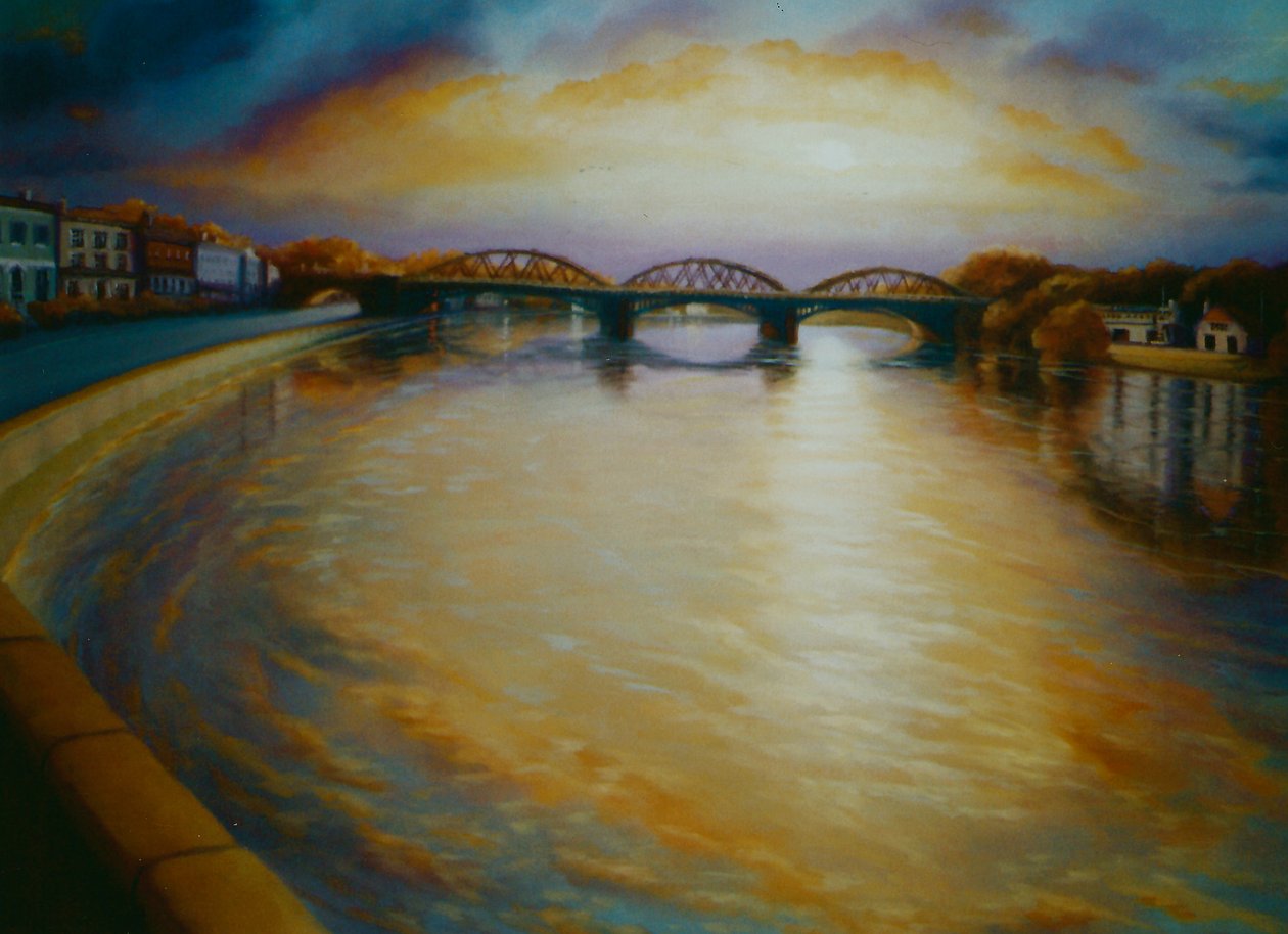 Barnes Bridge, 2006 západ řeky Temže od Lee Campbell