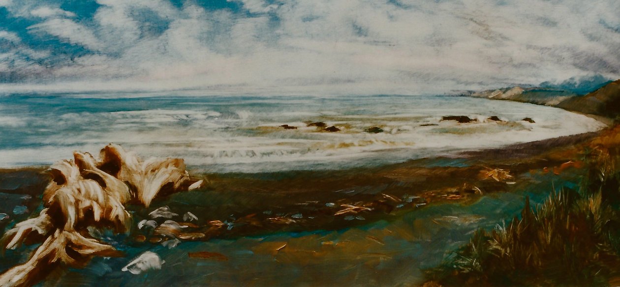 Kaikoura NZ, 2000 (olej na papíře) od Lee Campbell
