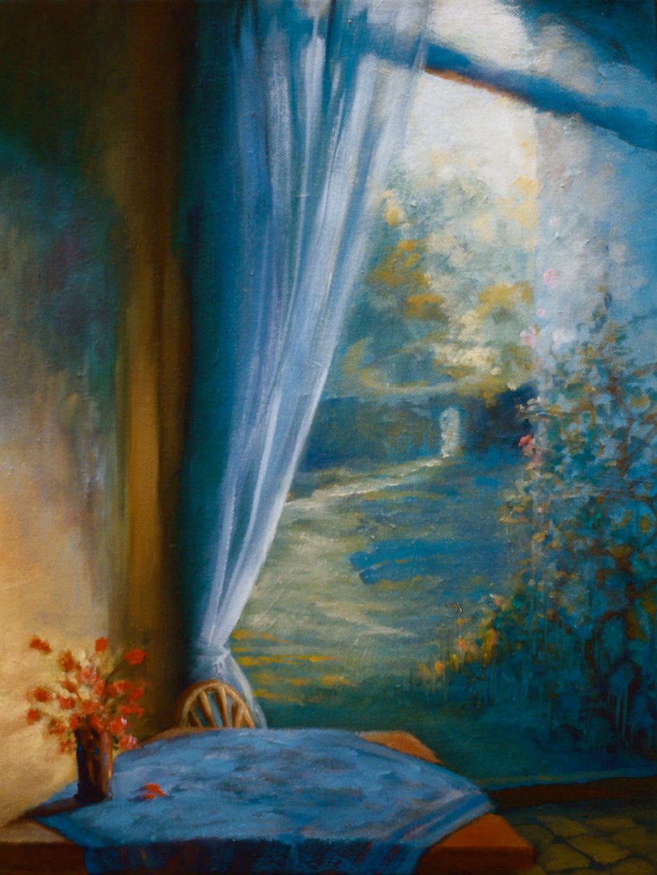 Summer Shadows, 1999 (olej na papíře) od Lee Campbell