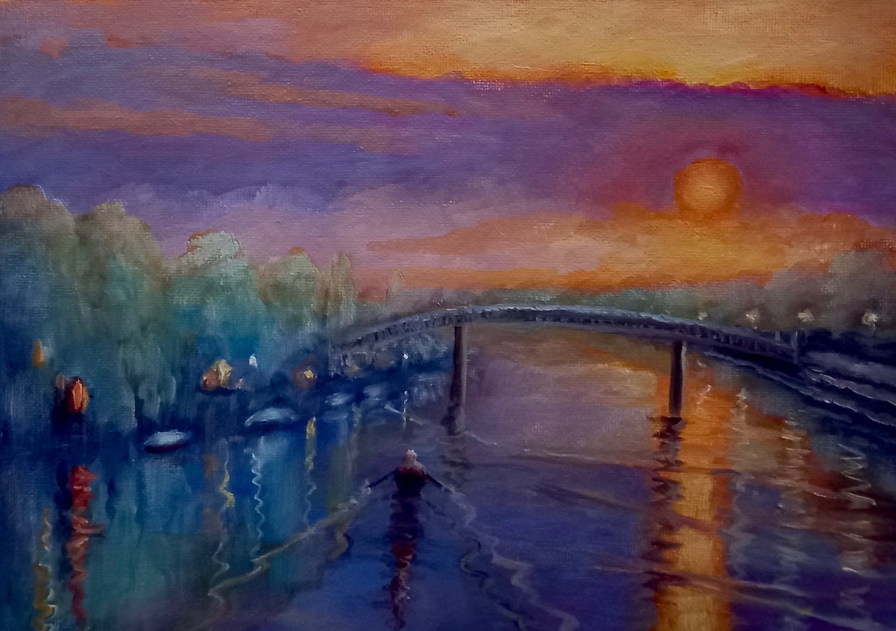 Zima na ostrově Eel Pie, 2021 od Lee Campbell