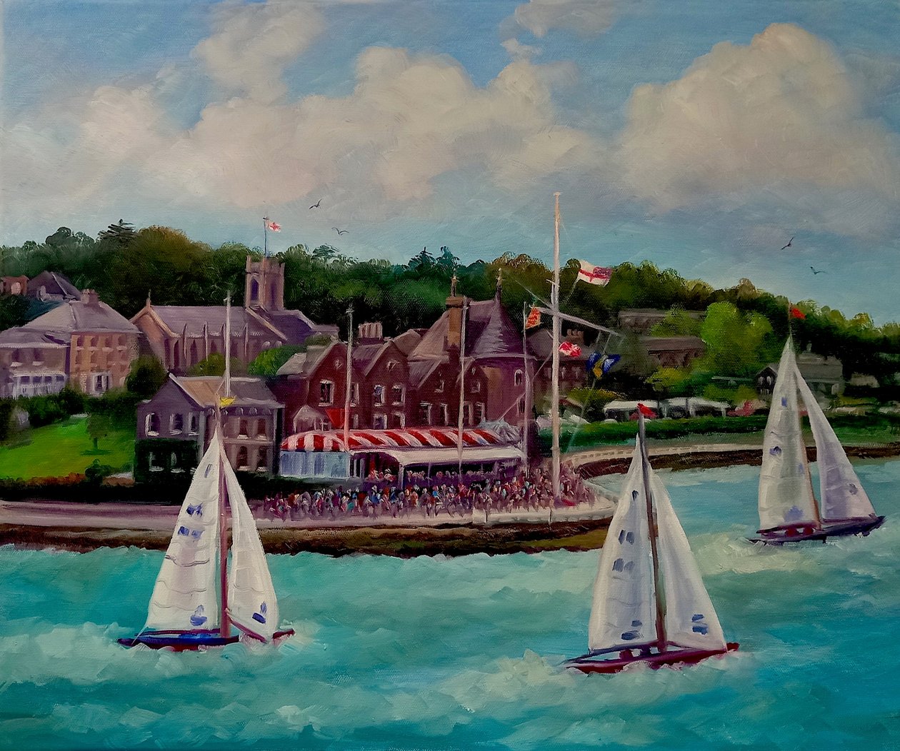 Royal Yacht Squadron, 2021 (olej na plátně) od Lee Campbell