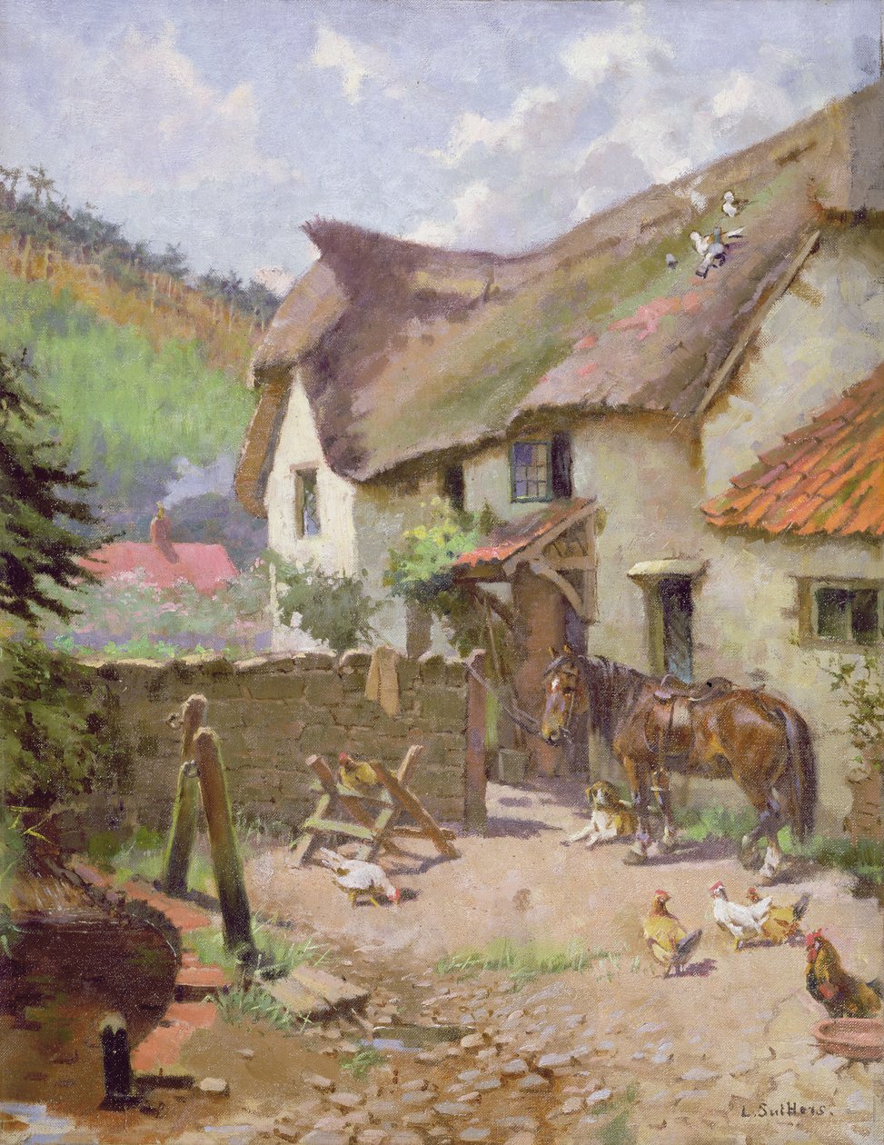 Farmyard, Porlock, Somerset od Leghe Suthers