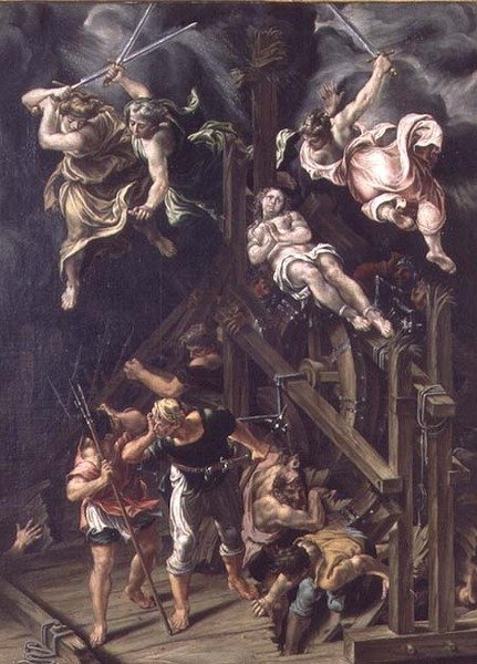 The Martyrdom of St. Catherine   1423713   cs       czech Successfully Translated  Original: A Bridge on the Aar, at the Foot of the Grimsel, in the Canton of Berne, ca. 1775. Translat: A Bridge on the Aar, at the Foot of the Grimsel, in the Canton of Bern od Lelio Orsi da Novellara