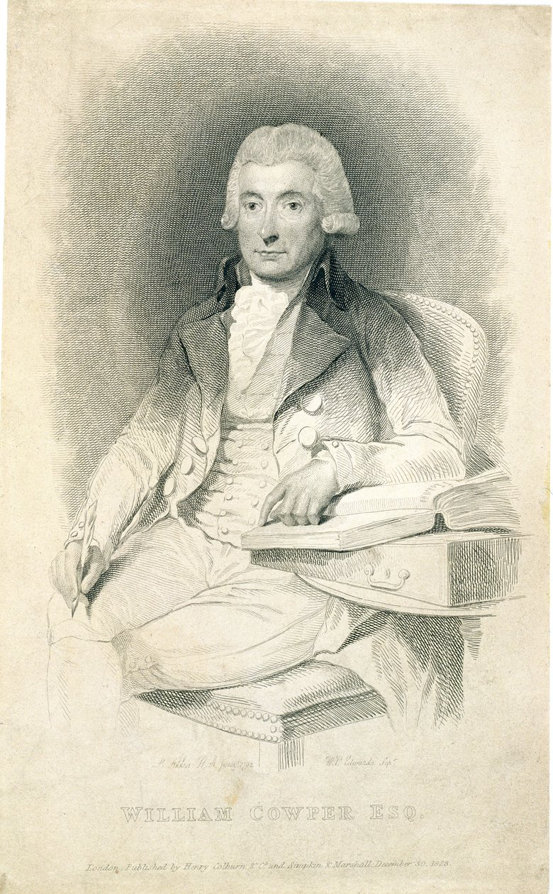 William Cowper (1731-1800), vyryl W.C. Edwards, 1823 od Lemuel Francis Abbott