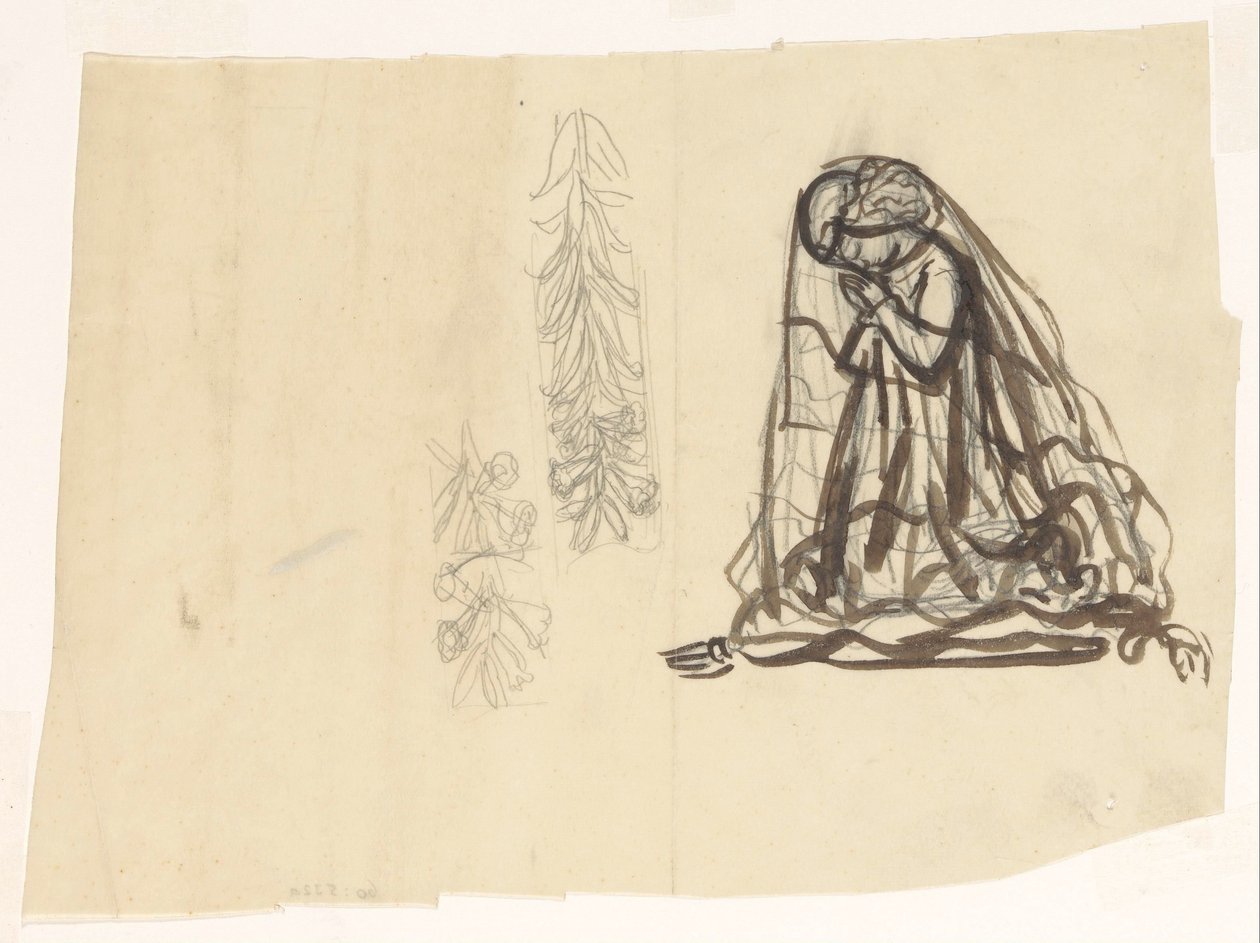 Modlící se dívka a ozdoba od Leo Gestel