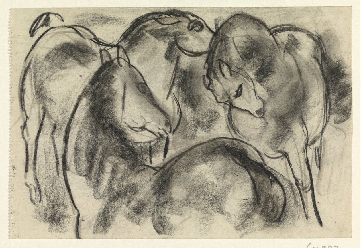 Tři koně od Leo Gestel