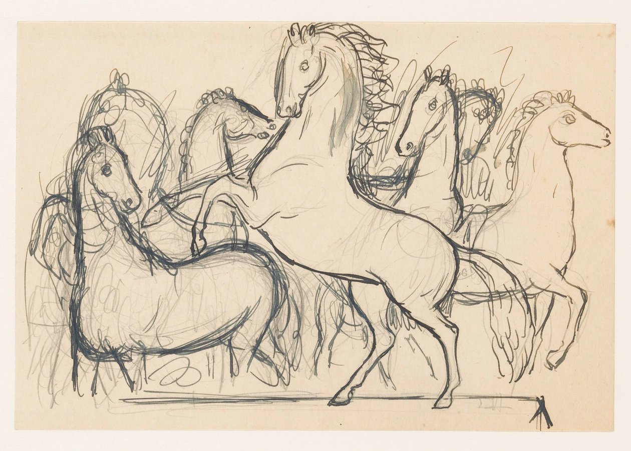 Stádo koní od Leo Gestel