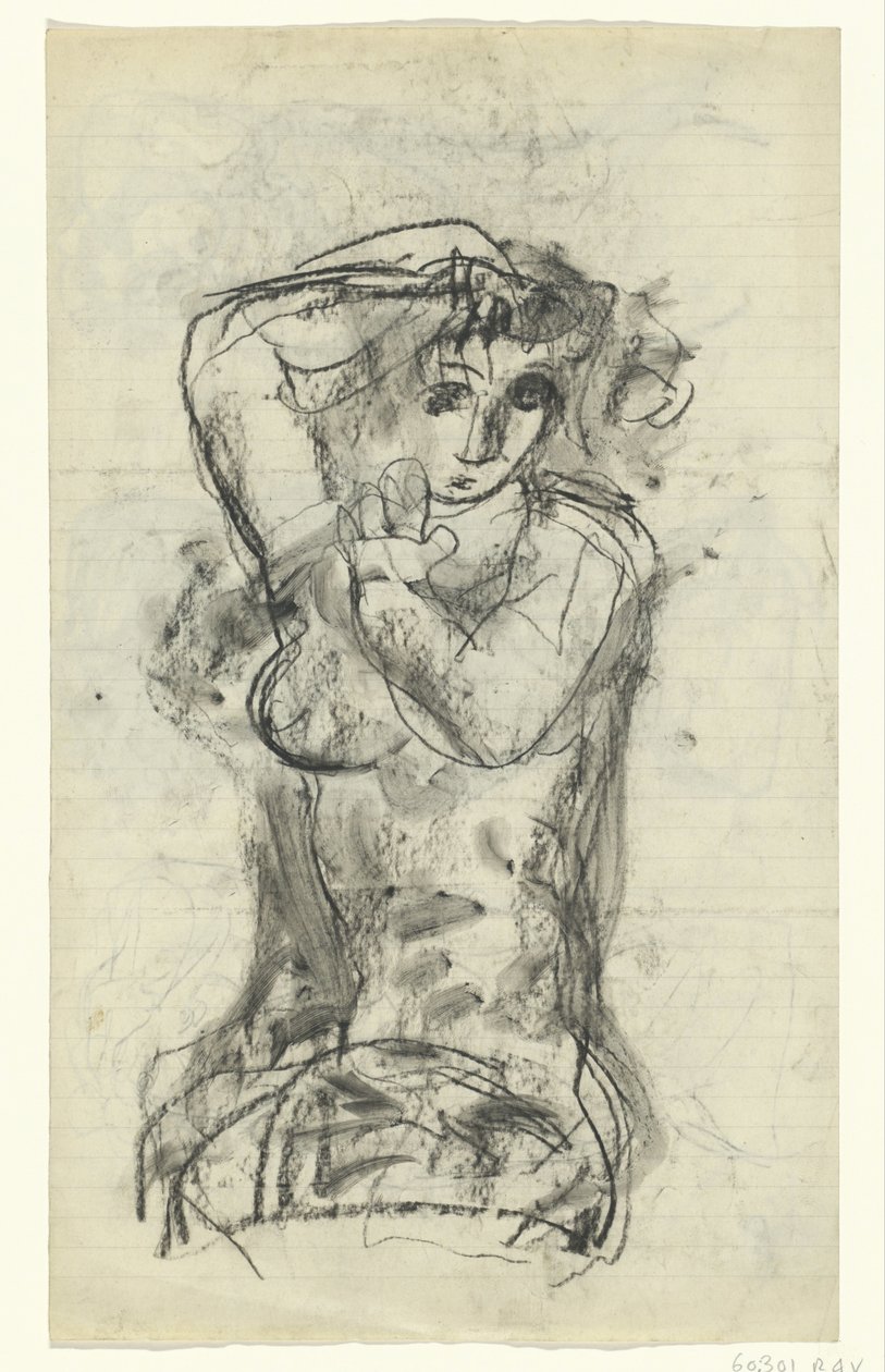 Nahá sedící žena od Leo Gestel