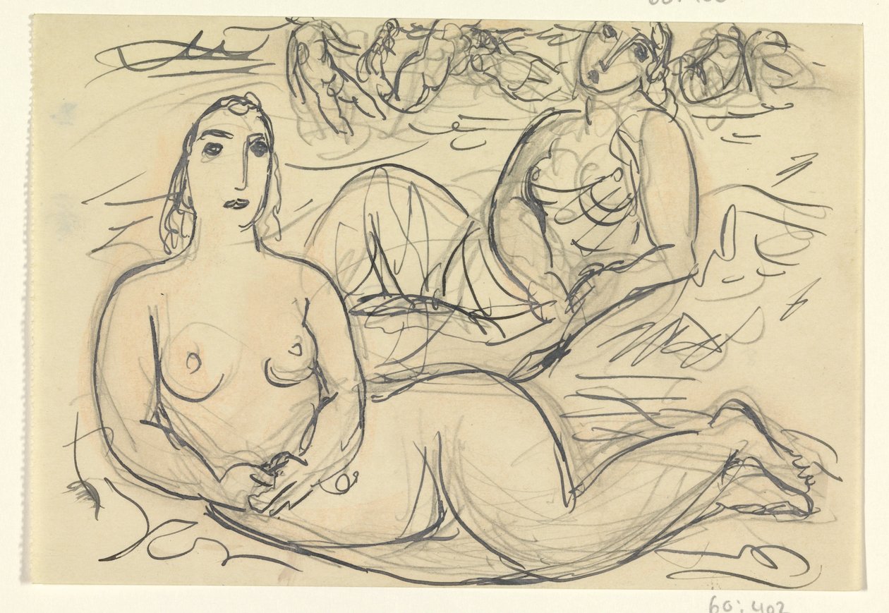 Dvě nahé ženy ve vodě od Leo Gestel