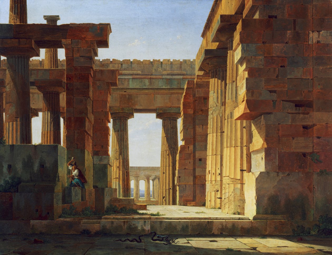 Poseidonův chrám v Paestum od Leo von Klenze