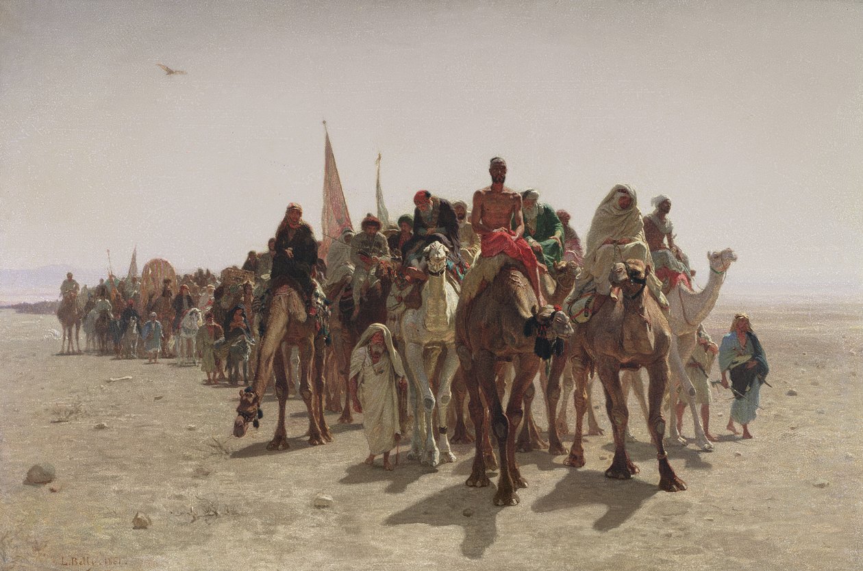 Poutníci jdoucí do Mekky, 1861 od Leon Auguste Adolphe Belly