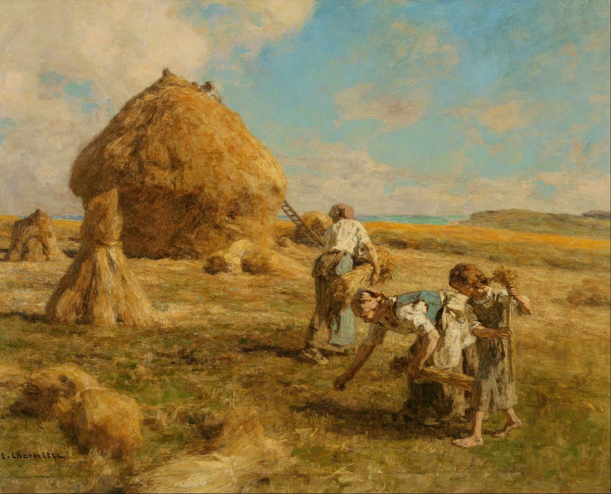 Japonci: n: n Gleaning Women od Leon Augustin Lhermitte