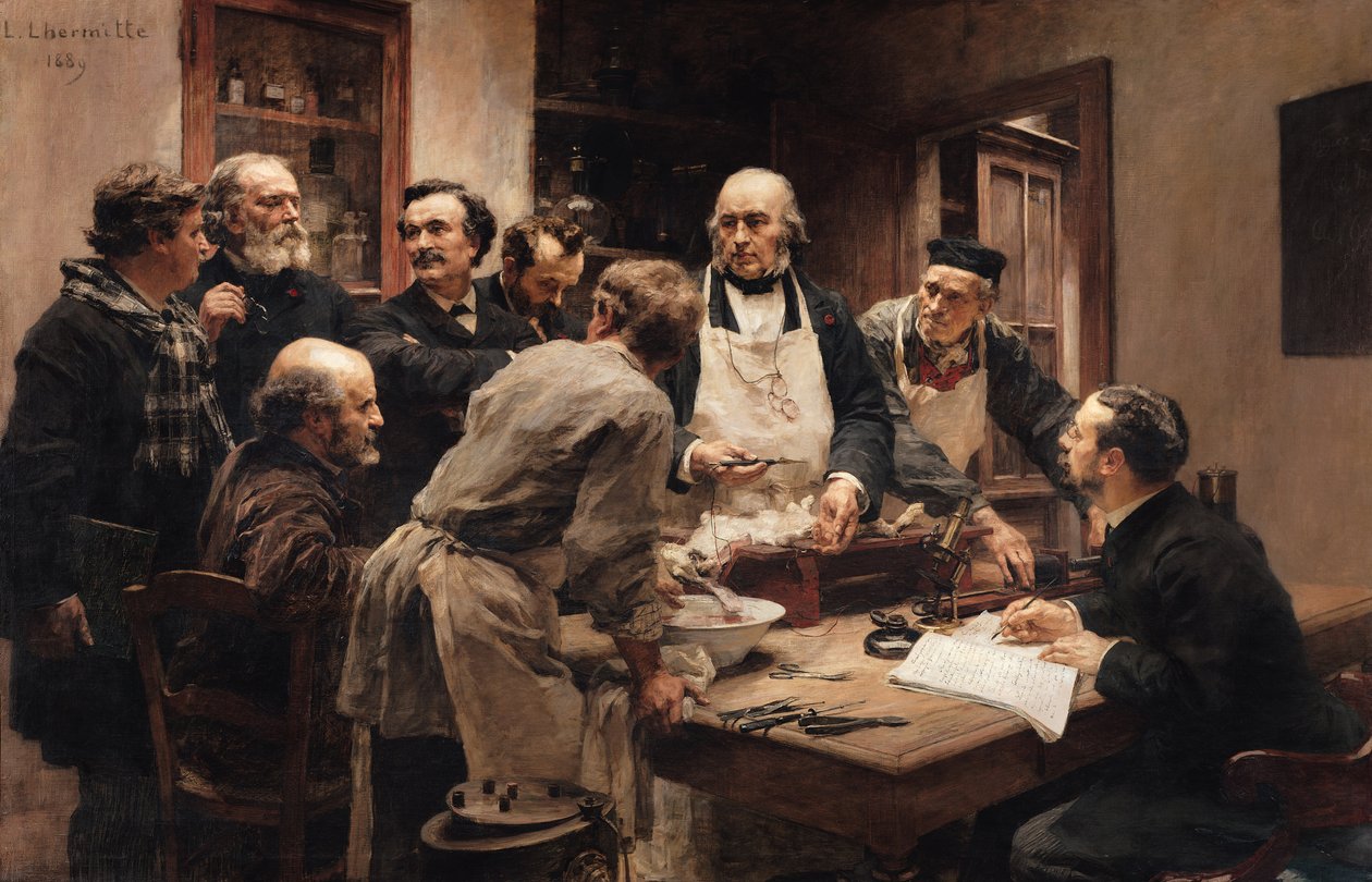 Lekce Clauda Bernarda (1813-78) nebo zasedání ve vivisekční laboratoři, 1889 od Leon Augustin Lhermitte