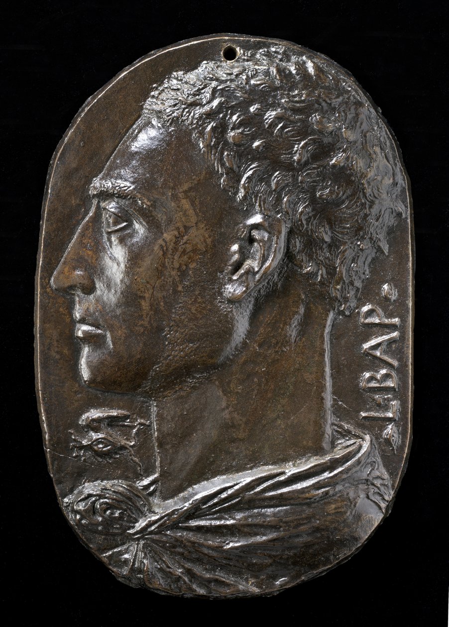 Autoportrét, cca 1435 (bronz) od Leon Battista Alberti