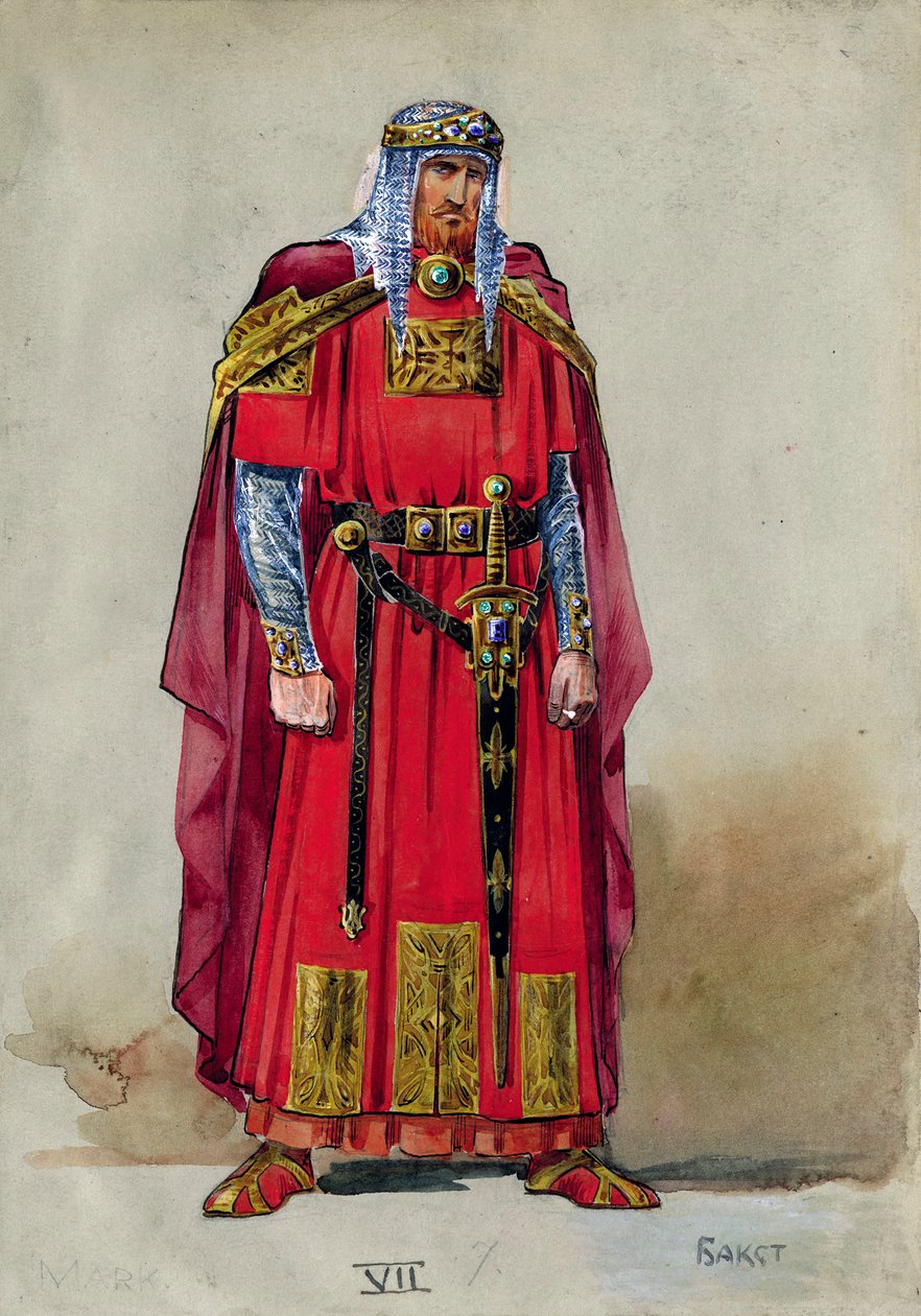 Středověký princ. Design kostýmu od Leon Bakst