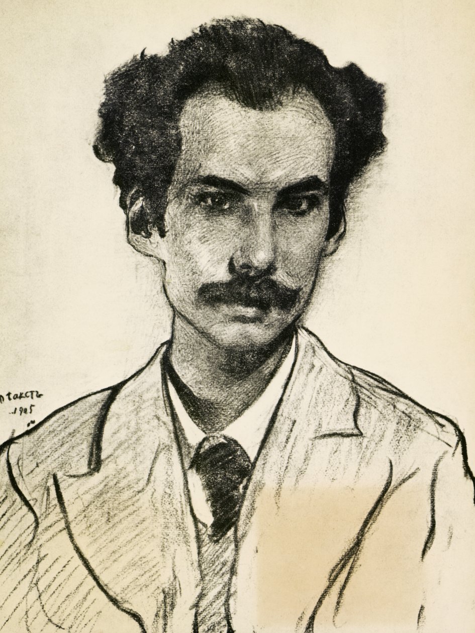 Portrét Borise Nikolajeviče Bugajeva od Leon Bakst
