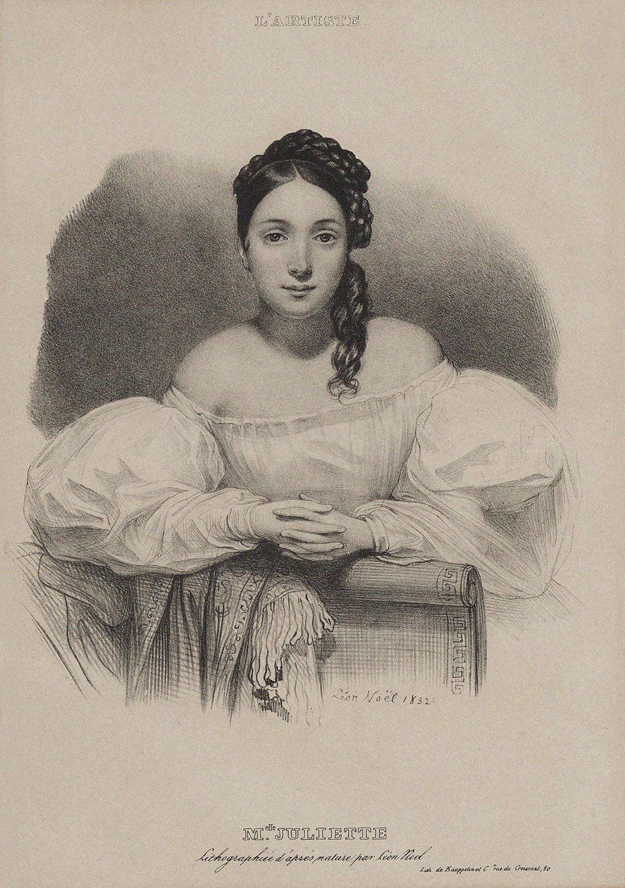 Portrét Juliette Drouet 1806-1883, 1832. od Leon Noel