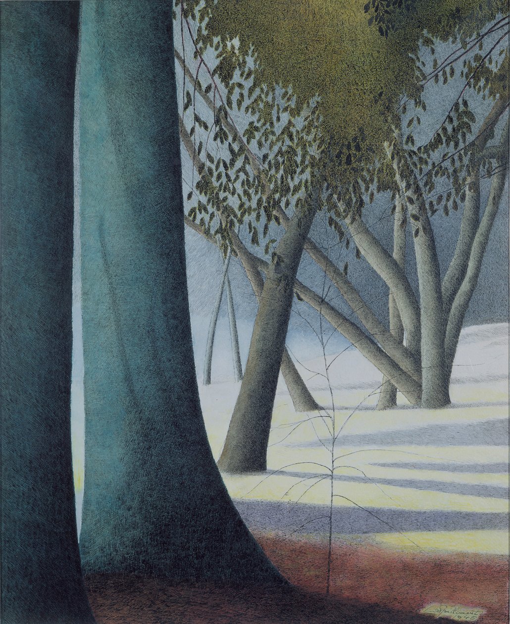 Bukové kmeny od Leon Spilliaert
