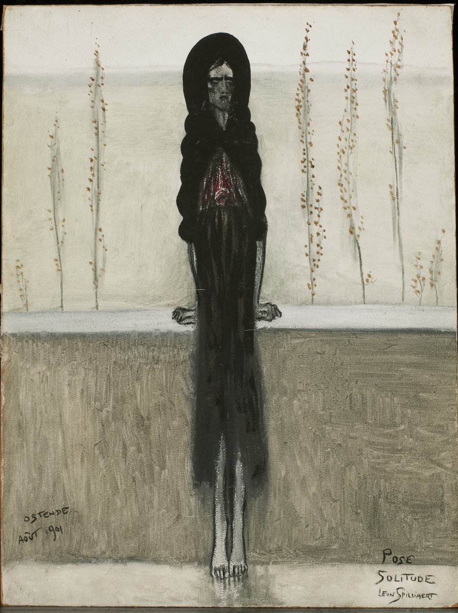 Pózování, samota od Leon Spilliaert