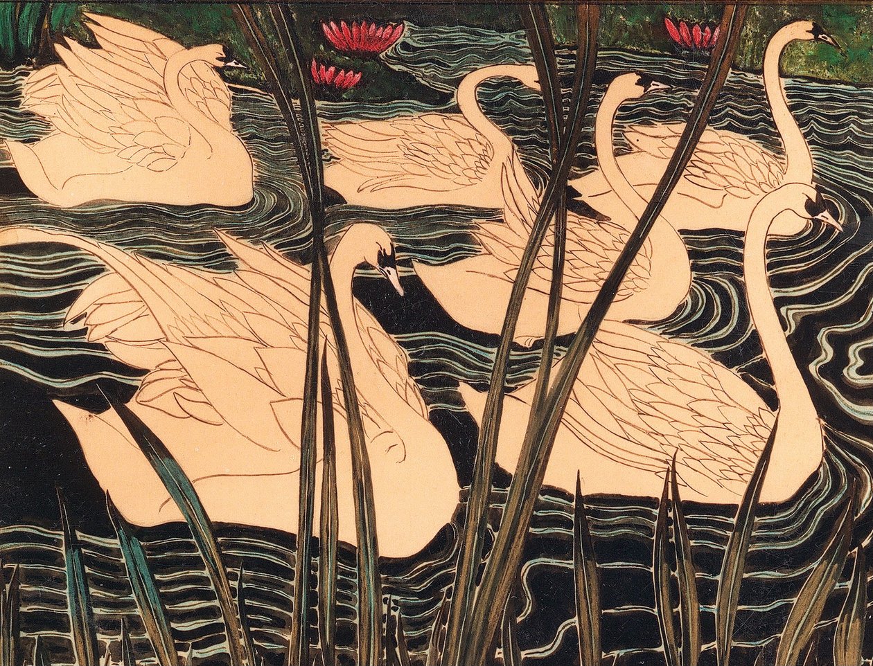 Labutě, c. 1900. od Leon Spilliaert