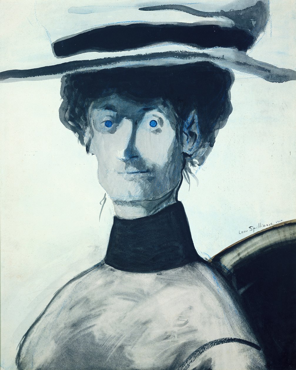 Žena v růžovém klobouku od Leon Spilliaert