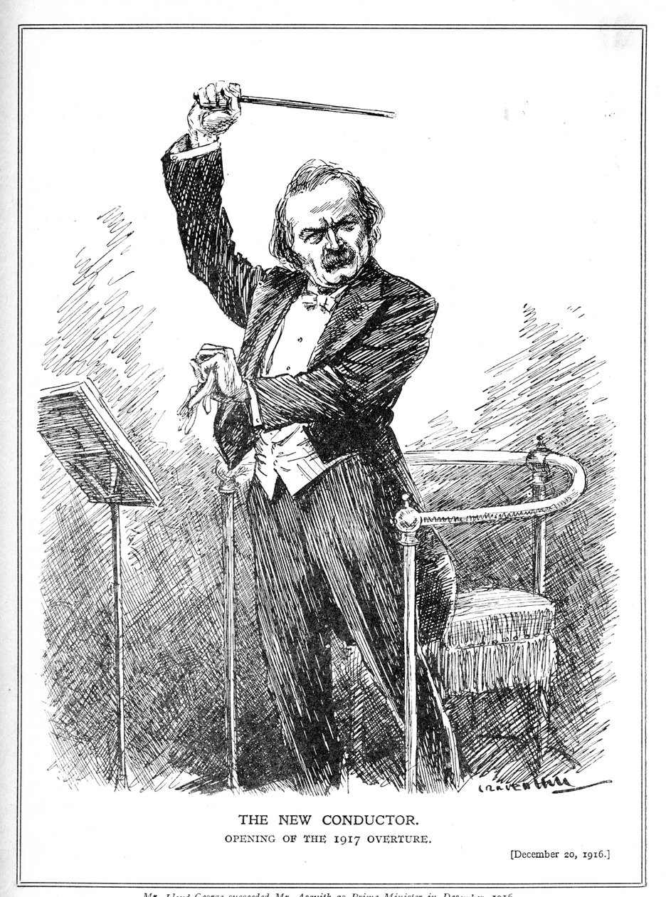 Lloyd George jako nový dirigent koaliční vlády, prosinec 1916 od Leonard Raven Hill