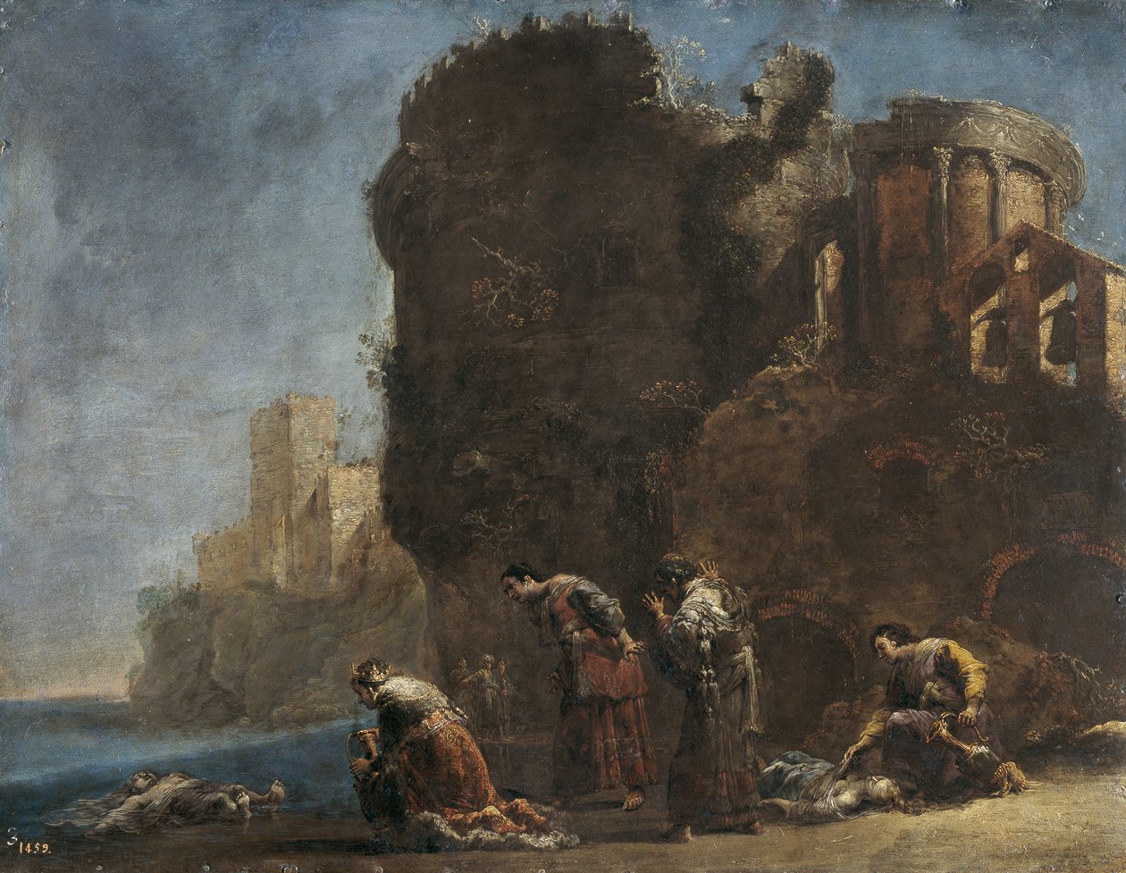 Hecuba smutek, c.1630 od Leonard Bramer