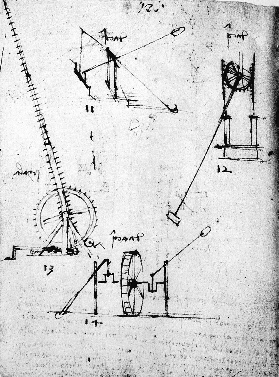 Stránka z Codexu Forster, 1480-1494 od Leonardo da Vinci