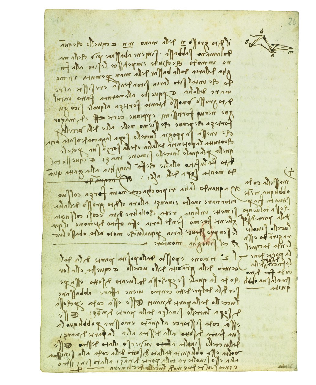 Kodex o letu ptáků, Folio 13 verso od Leonardo da Vinci